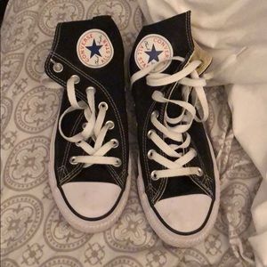 black high top converse. few scuffs fairly new